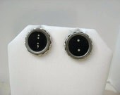 Typewriter Key Jewelry - Post Earrings No 36