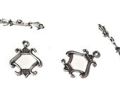 Tibetan Alloy Toggle Clasp, 27 mm, 2 Sets, Nickel Free, Lead free, Jewelry Supplies, Jewelry Findings