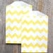 Mini Yellow Chevron Favor Bags, Mini Paper Treat Bags, Utensil Bags (set of 18)
