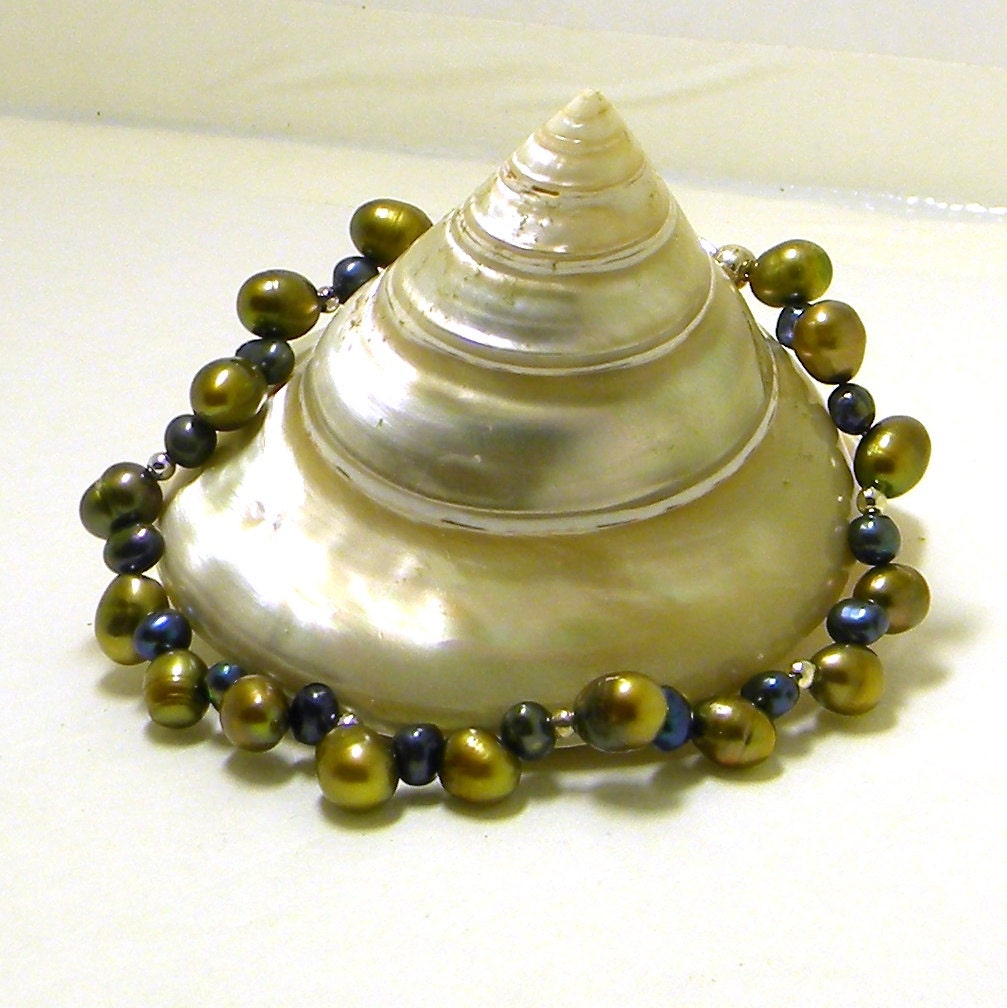 Beaded Bracelet, Beaded Anklet, Beaded Jewelry, Pearl Bracelet, Navy Blue Bracelet, Women's Bracelet, Women's Jewelry