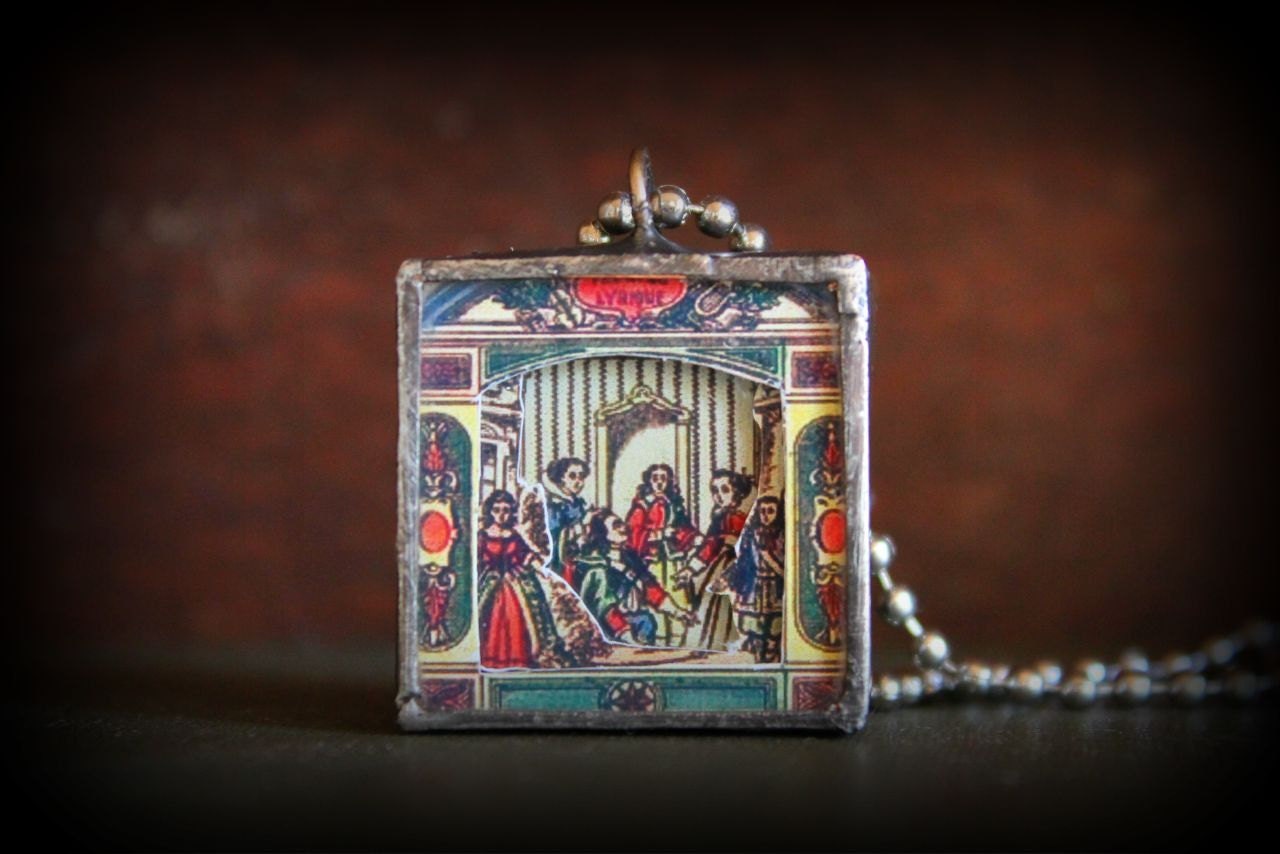 The Petite Paper Theater - Dimensional Glass Paper Pendant