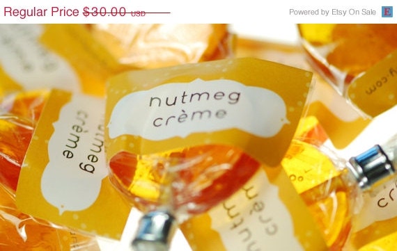 Discontinued: 12 Nutmeg Creme Lollipops - artisan hard candy suckers - harvest gold lollipops