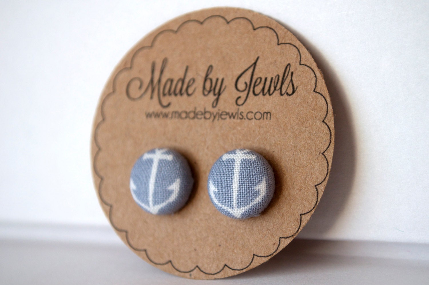 I'm Hooked Fabric Covered Button Earrings