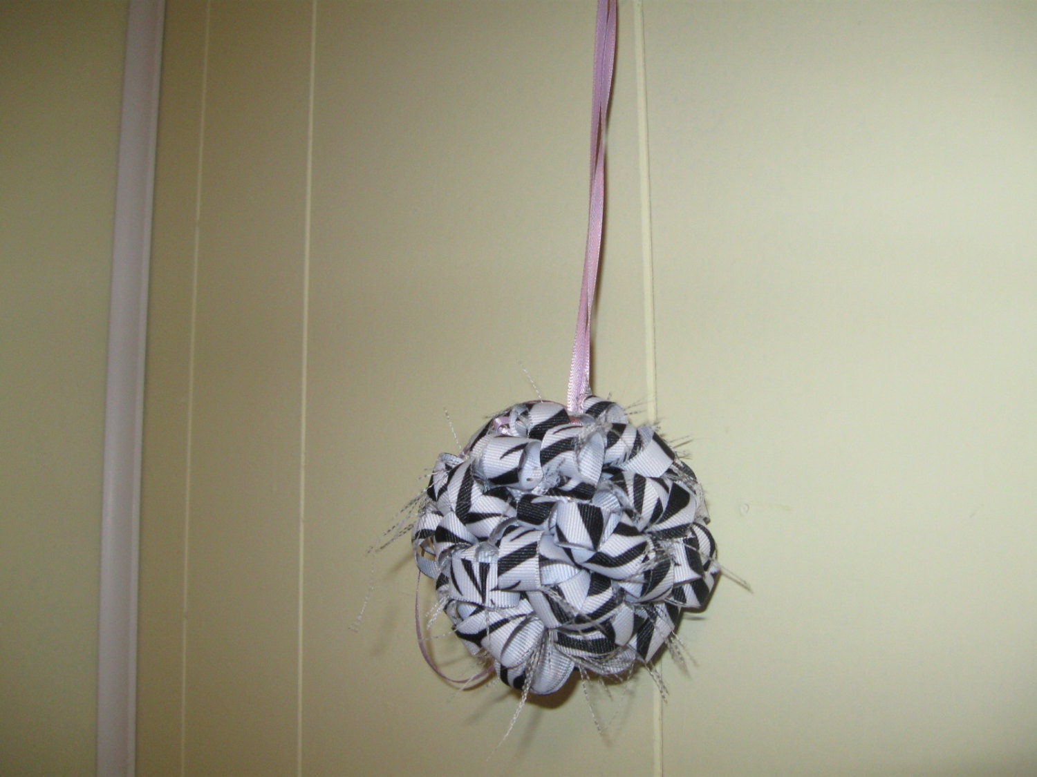 Zebra Decoration - Ribbon Ornament, Wedding, Bridal Shower, Teenager Decor