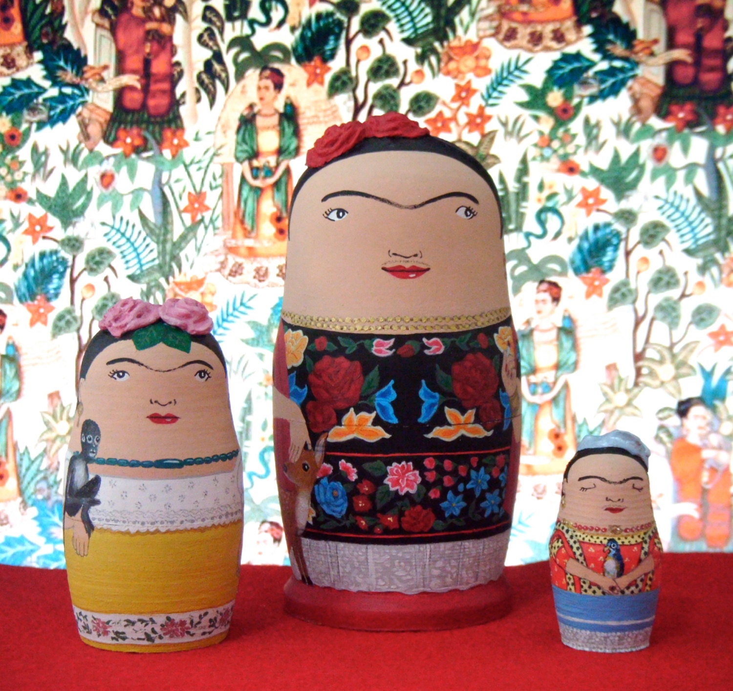 Frida Kahlo Matryoshka With Pets