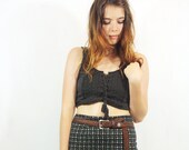 Blue Floral Mini Skirt XS S