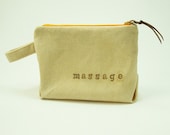 Personalized Waxed Canvas Cosmetic/Toiletry Zipper Pouch