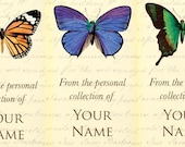 Personalized Butterfly Bookplates