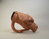 New Dragon Mug / Drinking horn style beer mug - Functional Stoneware - Father's Day -  Home Decor or unusual gift