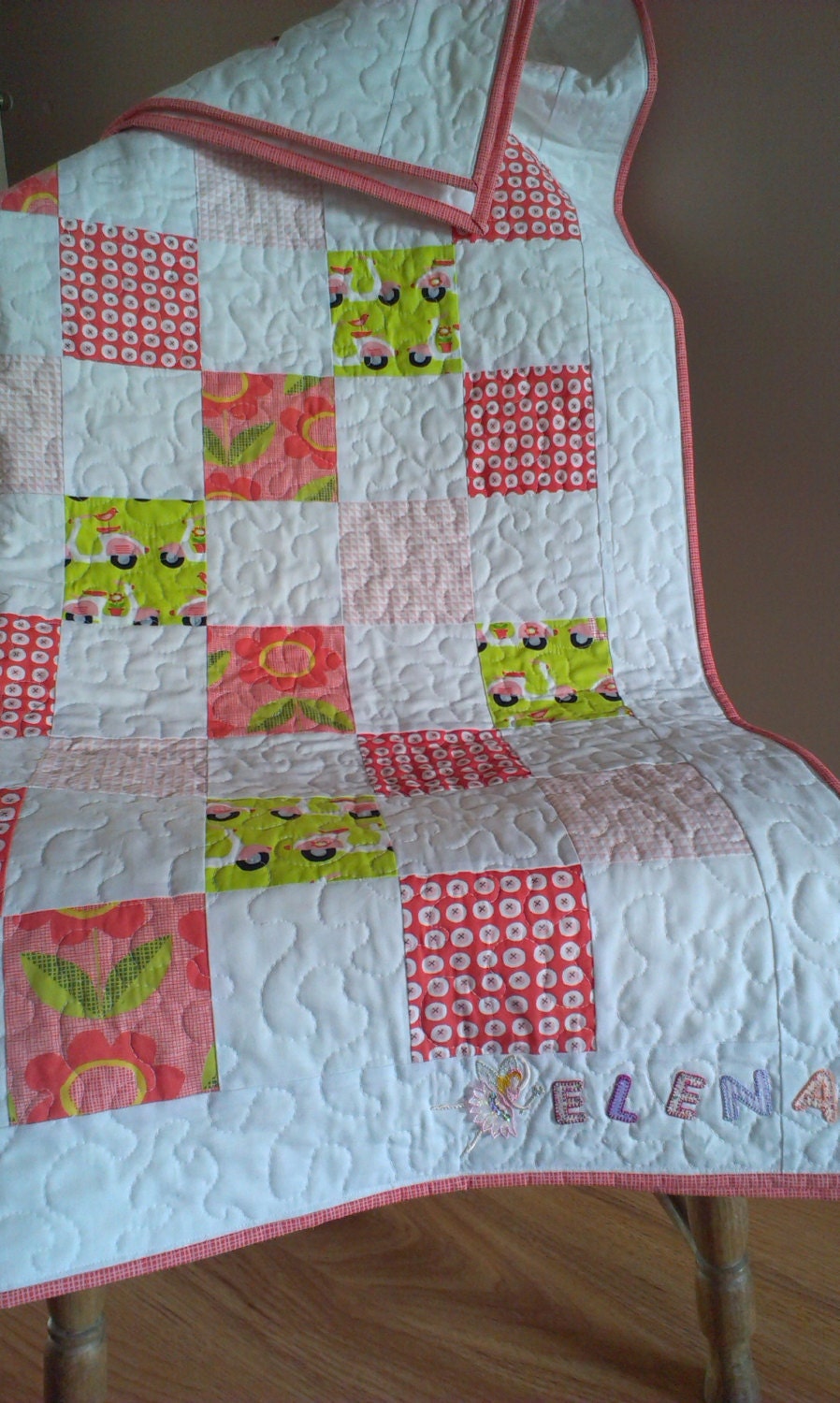 Custom Order Personalised Baby Cotbed Quilts
