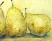 Still Life Pears Painting For Sale Original Watercolor