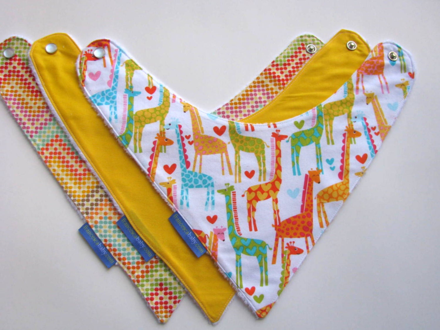 Baby Bibs- 3 Baby Bandana Bibs - Ultimate Dribble Bibs for Girls
