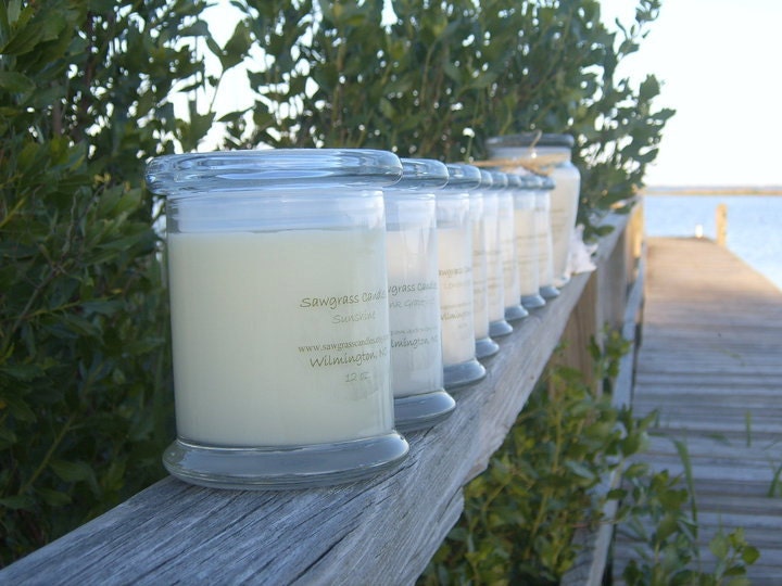 12 oz Soy Wax Candles in Glass Jar - Choose Your Scent