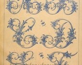 antique french victorian alphabet embroidery pattern digital