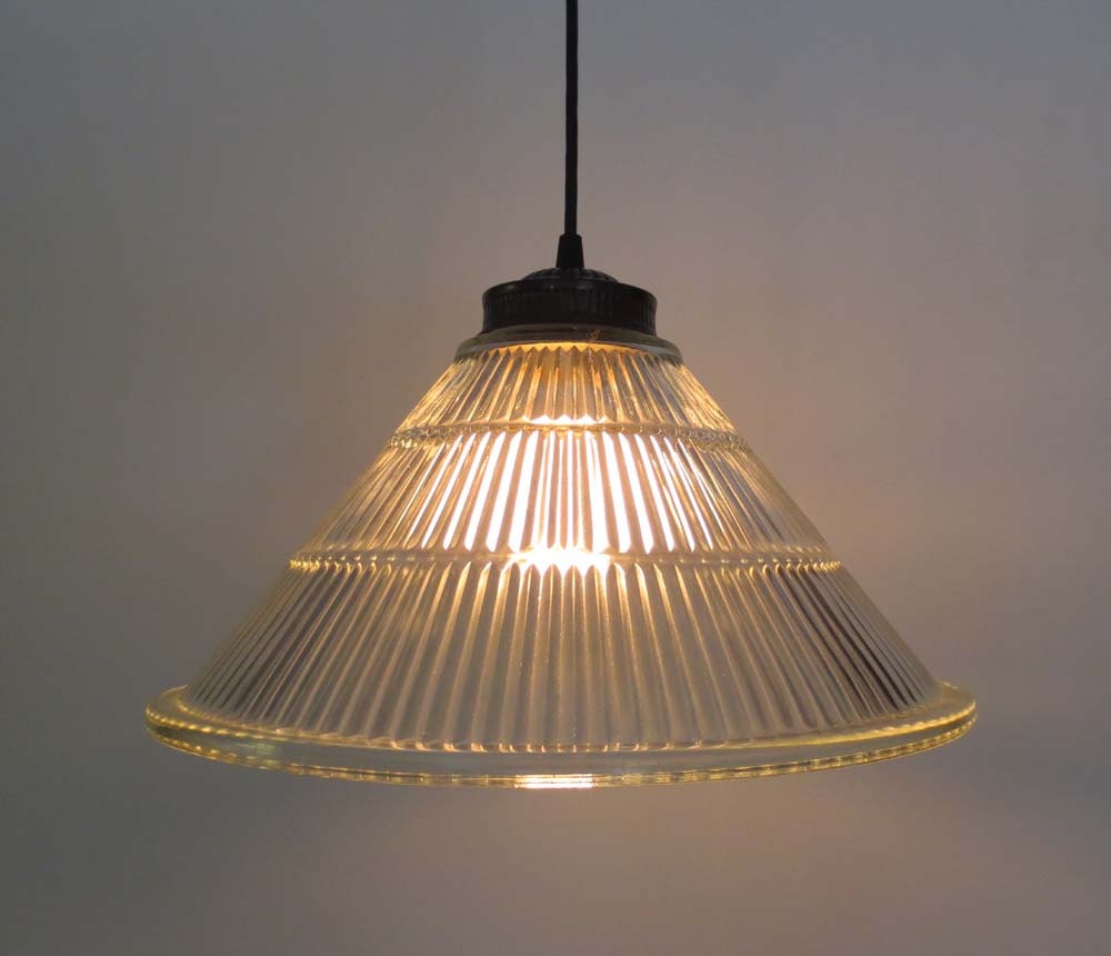 Eastport. Large HOLOPHANE Chandelier with EDISON Bulb TRIO