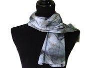 Cotton Scarf, Men or Ladies, Pale Blue and Earthy Green
