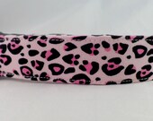 Fierce Pink Cheetah Animal Print on Light Pink Dog Collar