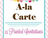 15 PROFESSIONALLY PRINTED INVITATIONS - Professional Printing Service - By A Blissful Nest Il_170x135