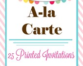 25 PROFESSIONALLY PRINTED INVITATIONS - Professional Printing Service - By A Blissful Nest Il_170x135