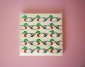 Vintage Mallard Duck Cocktail Napkins, 1982