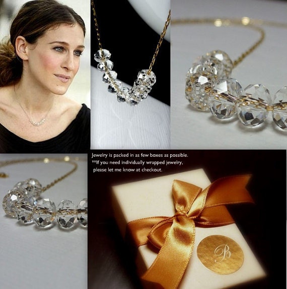 Sex and the City - Carrie Bradshaw Diamond Necklace - 14K Goldfilled Necklace