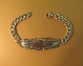 Vintage ID Bracelet Ornate Foree