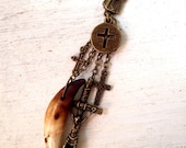 TAXIDERMY COUTURE Wolf Fang Rosary Inspired necklace