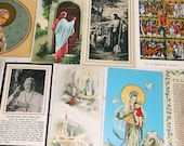 Vintage Holy Cards . Religious Paper Ephemera Lot