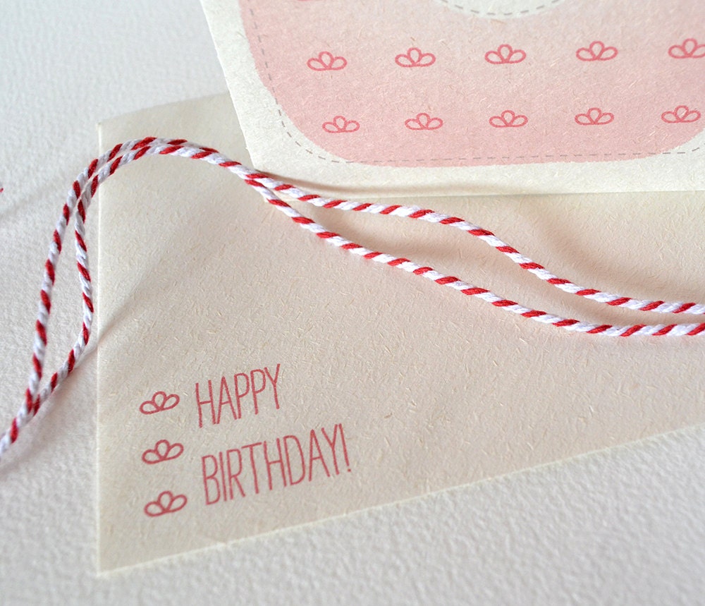 Happy Birthday Card  - Red Flower