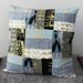 Hand Printed Quilted Pillow in Geo, Byzantine, Mountain and Tiger Paw Prints
