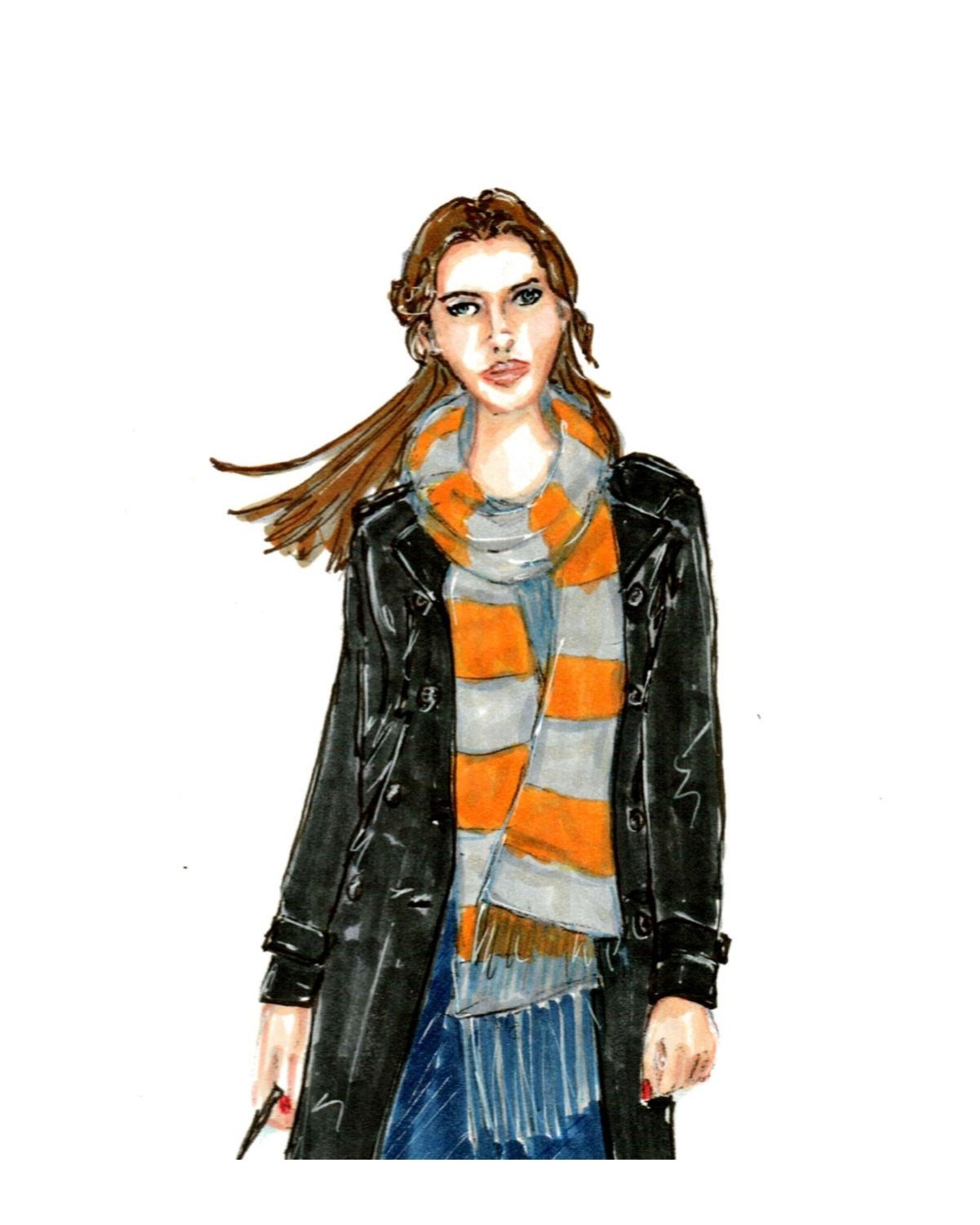 Fashion Illustration- Sunshine in the Rain