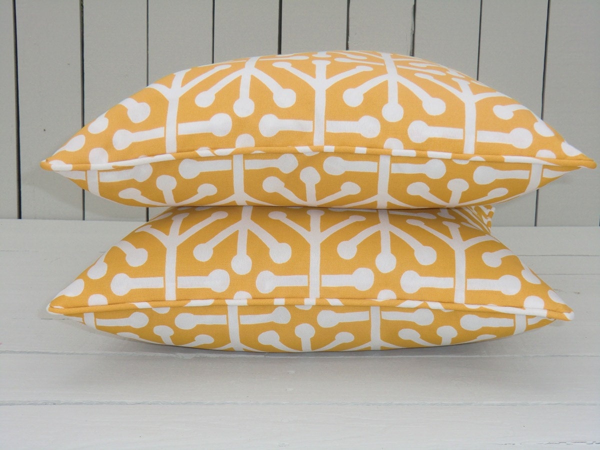 Yellow outdoor pillow cover, trellis outdoor pillow 18x18, corn yellow outdoor cushion, yellow trellis pillow , outdoor chair pillow cover