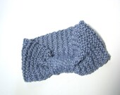 Hand Knit Headband/Ear Warmer - Country Blue