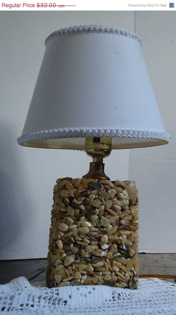 Sale 30% INSTANT Savings V I N T A G E beach finds  lamp.  hand crafted. HOme Decor, Natural thebestvintage,ebvteam