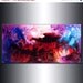 Contemporary ORIGINAL Abstract Modern Painting Large Fine Art Gallery Abstract Painting by Henry Parsinia Ready To Hang 48x24