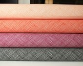 Architectures for Robert Kaufman Fabrics, Crosshatch half yard bundle 4 total