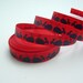 NEW RIBBON 5 Yards 3/8 Inch Red with Navy Whales Grosgrain Ribbon