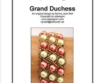 Instructions for Grand Duchess Bracelet      Beading tutorial