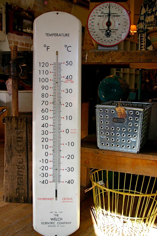 HUGE Scientific Thermometer circa 1940s