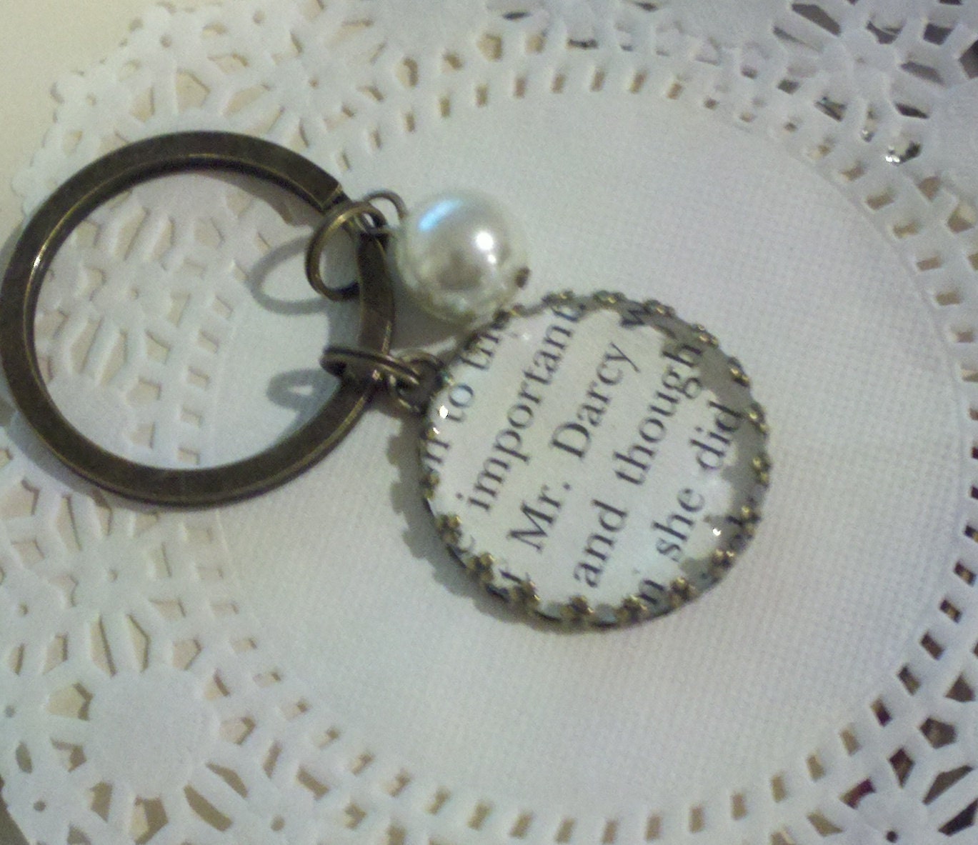 Bridesmaid Gifts, Mr Darcy Book Quote, Book Quote Key Chain, Jane Austen Inspired Key Chain, Pride and Prejudice Inspired, Mr Darcy