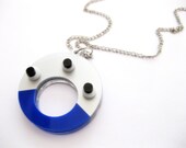 Good luck necklace - folk eye jewelry - laser cut plexiglass