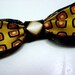 Vintage Bow Tie Mens Bow Tie, necktie recycled, Recycled menswear, mustard navy orange
