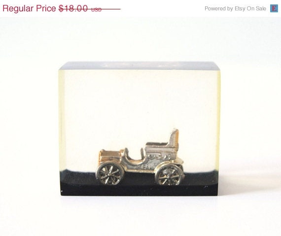 SALE Lucite Paperweight