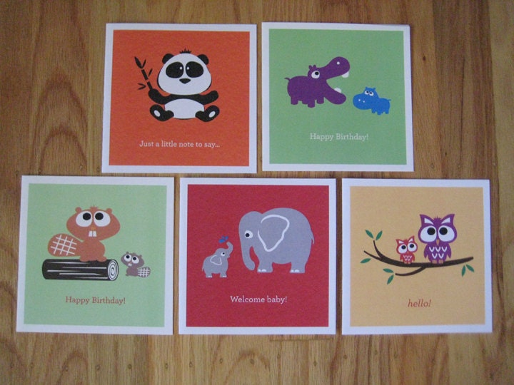 Variety pack of greeting cards (5)