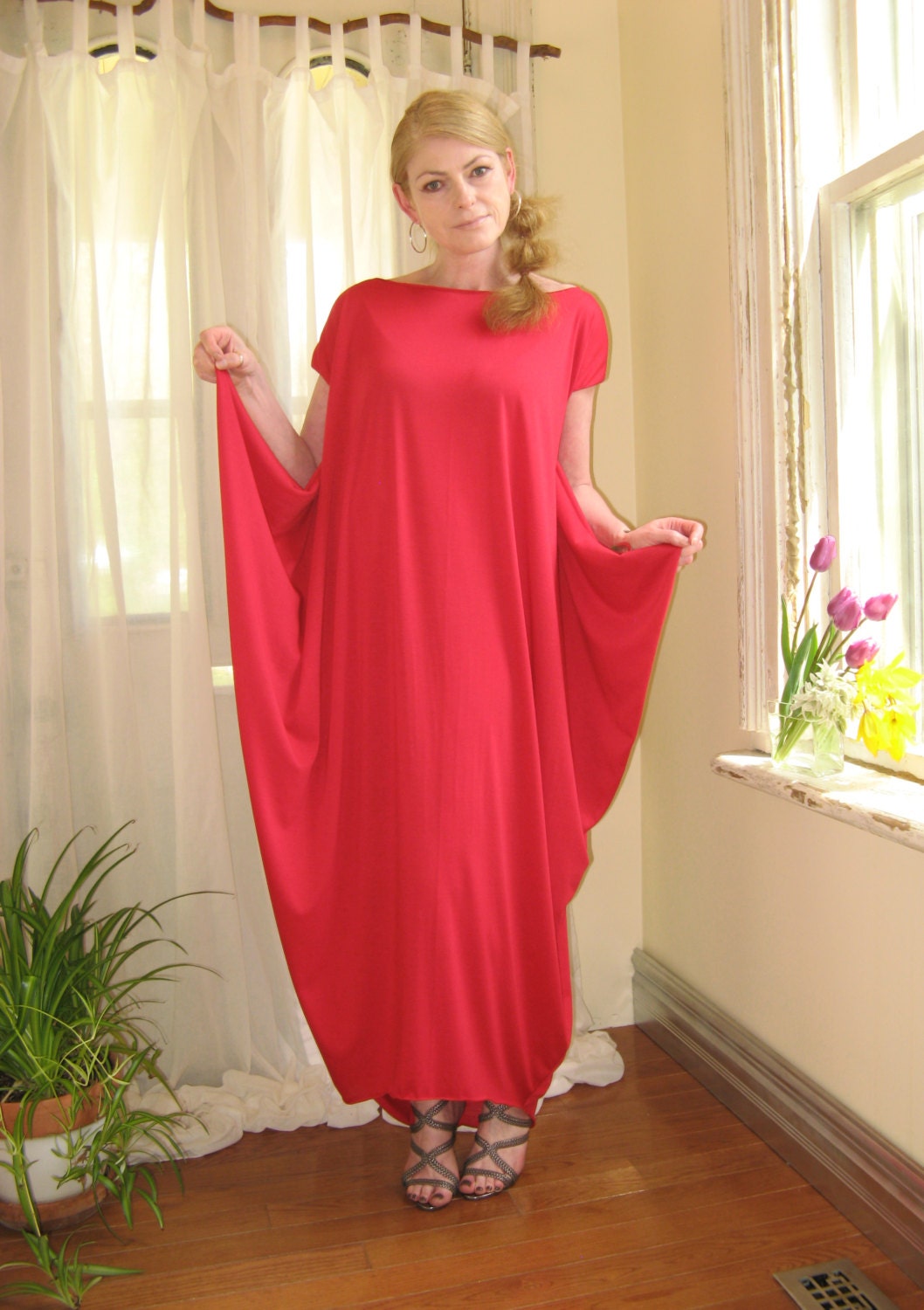 NEW Shape Shifter Asymmetric Maxi Dress Off Shoulder Long Dress Oversize Tunic Short Sleeve Maternity (More Colours) Ready to Ship