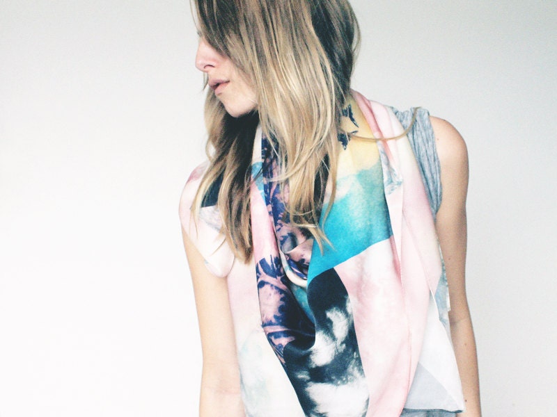 SILK SCARF - Pastel Prism