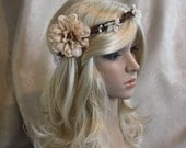 Woodland crown, bridal hair accessory, wedding head piece, floral head piece
