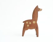 Modernist wood alpaca or llama - MonkiVintage