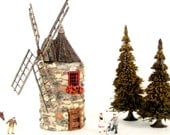 The Hermitage Series -  17th Century French Stone Windmill at Grimaud - Handmade Miniature Building -  HO Scale