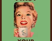 COFFEE first your BULLSHIT second Adult Humor Greeting Card